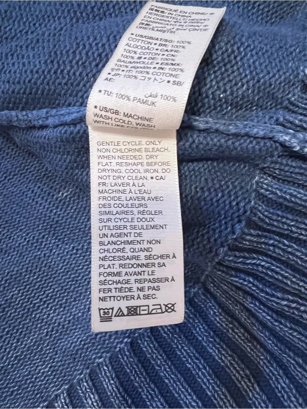 Goodthreads Indigo Blue Shawl Collar 100% Cotton Cardigan size XXL